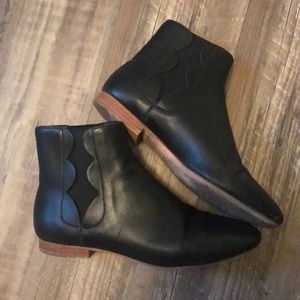 loeffler randall scalloped booties boots